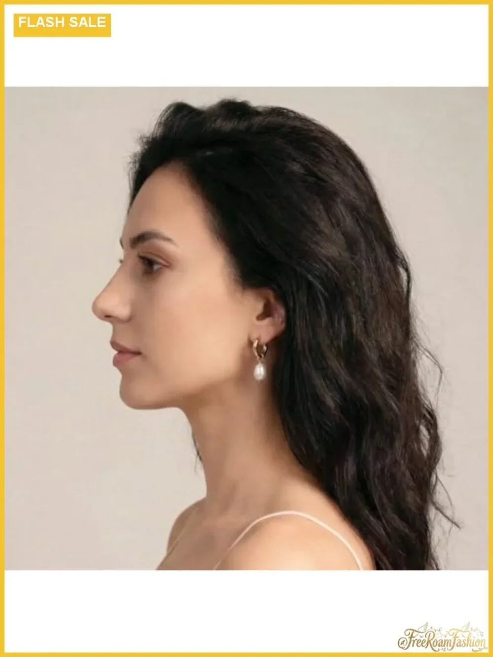 Dainty Pearl Drop Earrings Gold Huggie Hoop Dangle for Women Boho Earrings